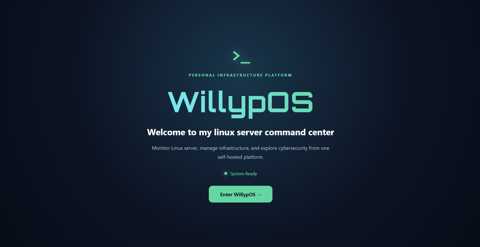WillypOS custom welcome screen